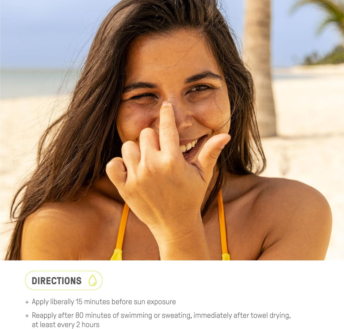 Raw Elements face sunscreen packaging back side view