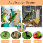 Kingmo bird calcium supplement with built in perch and debris catcher attachment