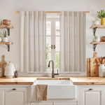 YoungsTex linen semi sheer curtains front view room decor