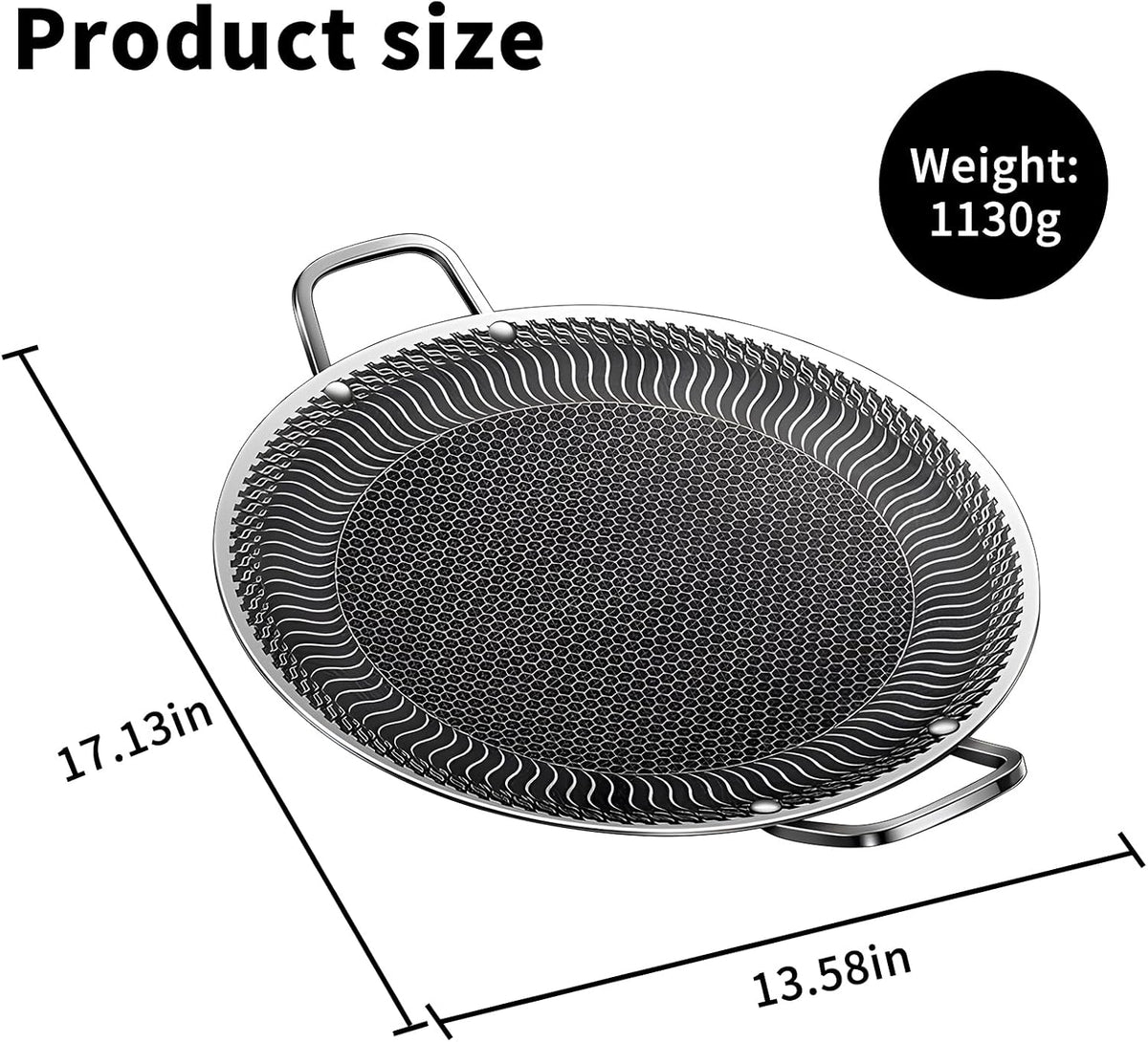 LynsaTac stainless steel baking tray showing honeycomb non-stick surface
