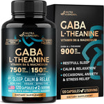 GABA L-Theanine Supplement 900 mg - Calm, Sleep & Relaxation - 240 Caps | GABA 750 mg, L-Theanine 150 mg with Magnesium & Vitamin B6 - Melatonin-Free & Non-Habit Forming - Vegan, Laboratory Tested - Image 11
