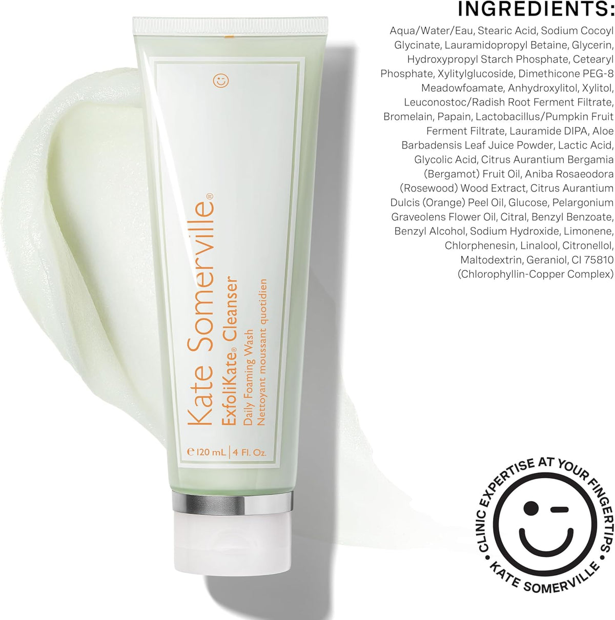 Kate Somerville ExfoliKate Cleanser - Daily Exfoliating Foaming Face Wash - Clinically Formulated Glycolic Acid and Lactic Acid Gentle Facial Scrub - Image 11