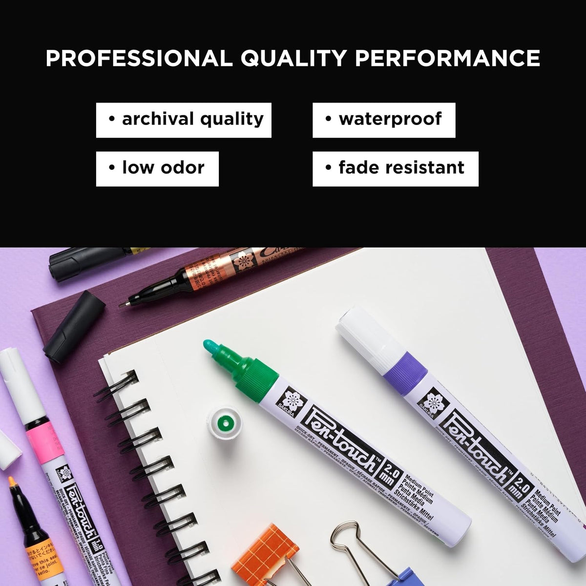 Pentouch marker tip detail and nib size