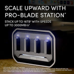SanDisk Professional 4TB PRO-Blade SSD Mag side profile showing slim design