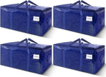 8 Pack Extra Heavy Duty Large Moving Bags with Strong Zipper & Carrying Handles, Sturdy Clothes Storage Bags Totes Bins, Packing Bag Move Boxes College Moving Supplies, Dark Blue - 24 gal - Image 11