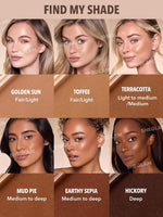 Close up of Sheglam liquid bronzer sponge tip applicator
