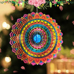 FONMY Stainless Steel Wind Spinner Worth Gift Indoor Outdoor Garden Decoration Crafts Ornaments 12 inch Multi Color Mandala Wind Spinners - Image 12