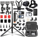 PellKing Accessories Kit for DJI Osmo Action 5 Pro front view displaying the premium carrying case and full component layout.