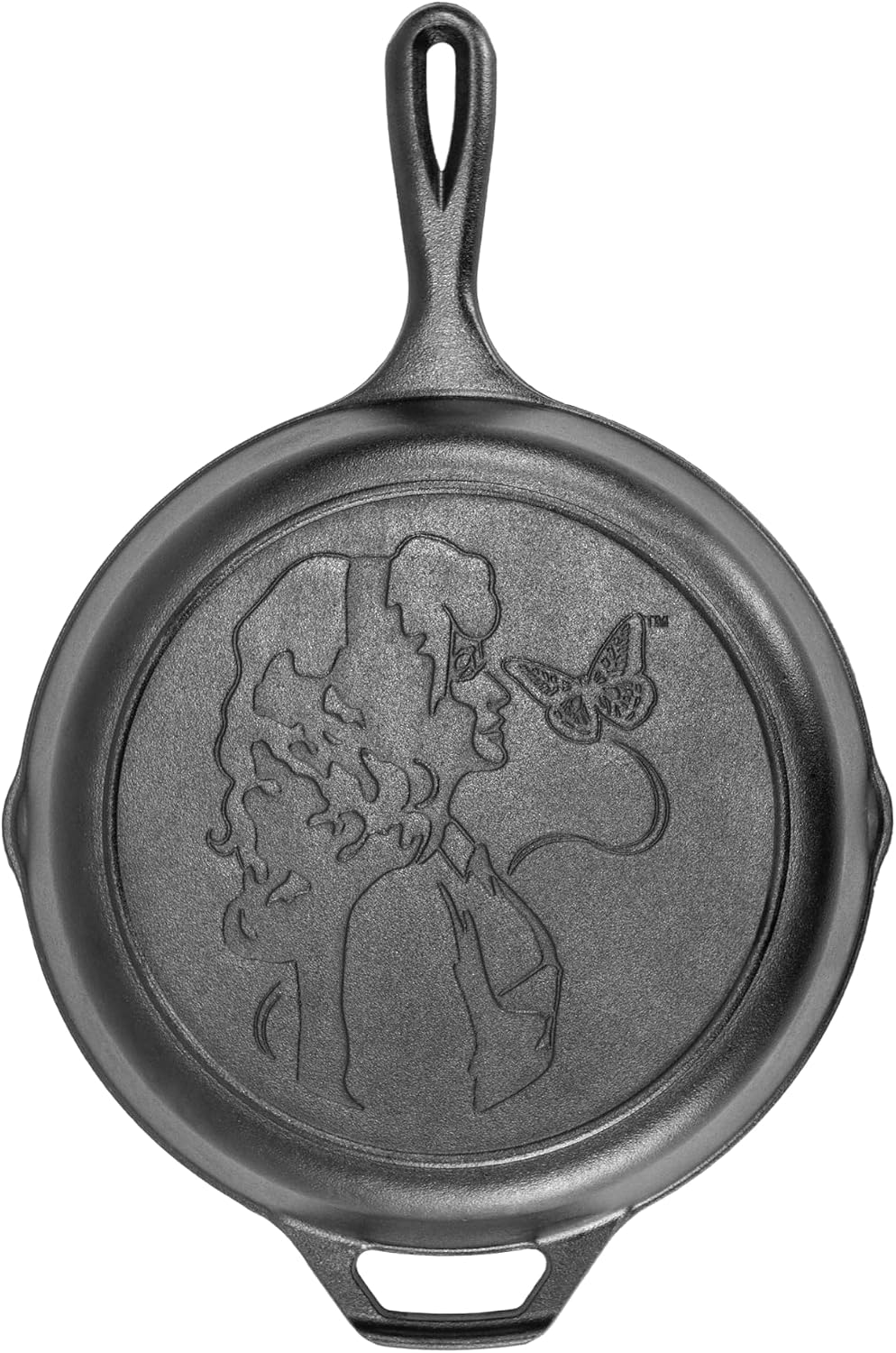 Lodge Dolly Parton cast iron skillet front view