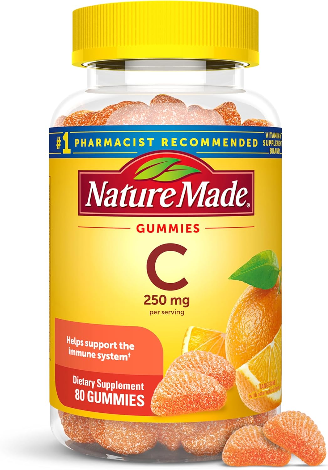 Nature Made vitamin C gummies front view packaging bottle