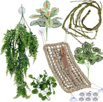 Reptile Plants for Bearded Dragon Tank Accessories, Terrarium Plant Artificial Decor for Snake Cage, Fake Plant for Leopard Gecko Habitat, Lizard Chameleon Ball Pythons (Group BN) - Image 10