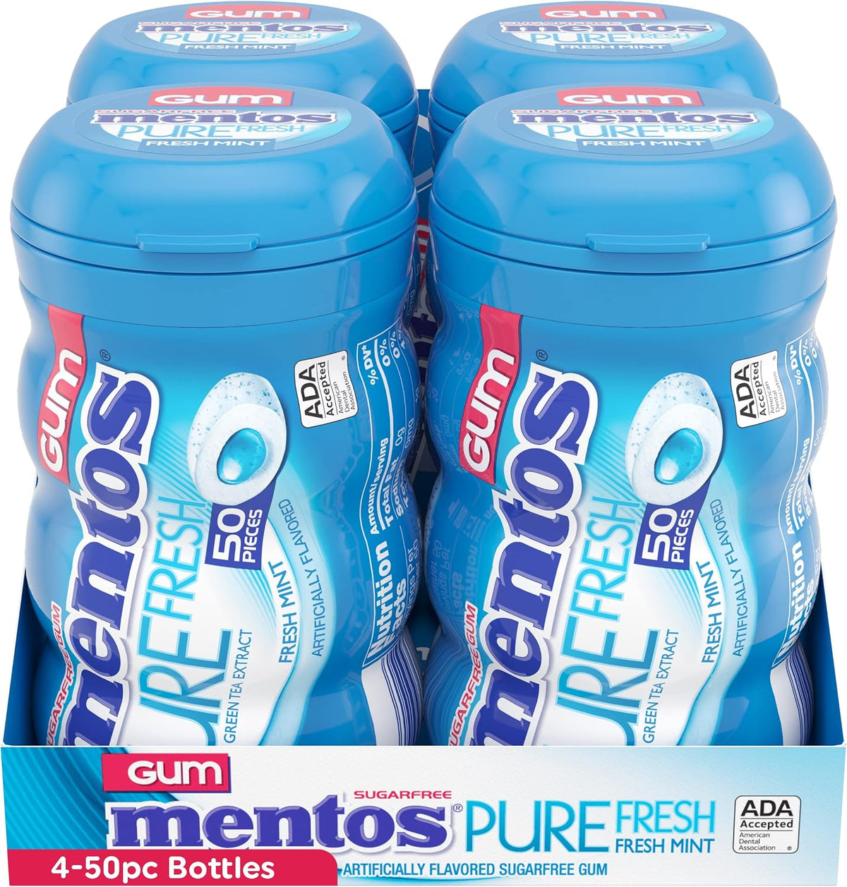 USA imported Mentos sugar free chewing gum single piece closeup