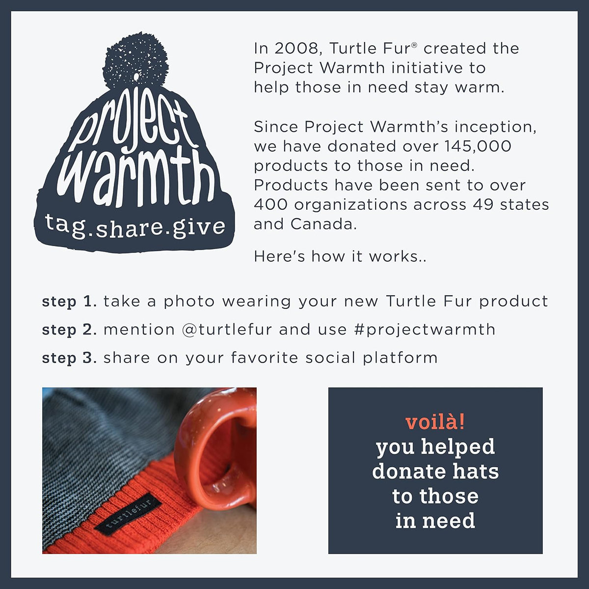 Turtle Fur cold weather gear packaging and tags