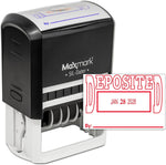 MaxMark Large Self-Inking Rubber Date Office Stamp with Received Phrase & Date - Blue/Red Ink, 12-Year Band - Style 5 - Image 12