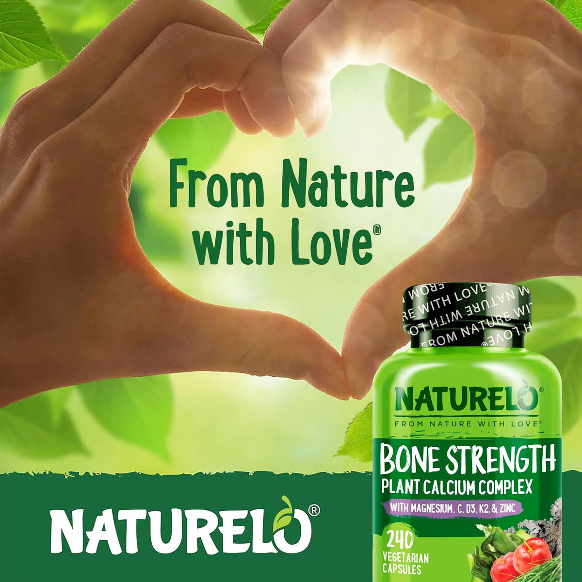 NATURELO plant-based wellness bundle lifestyle display