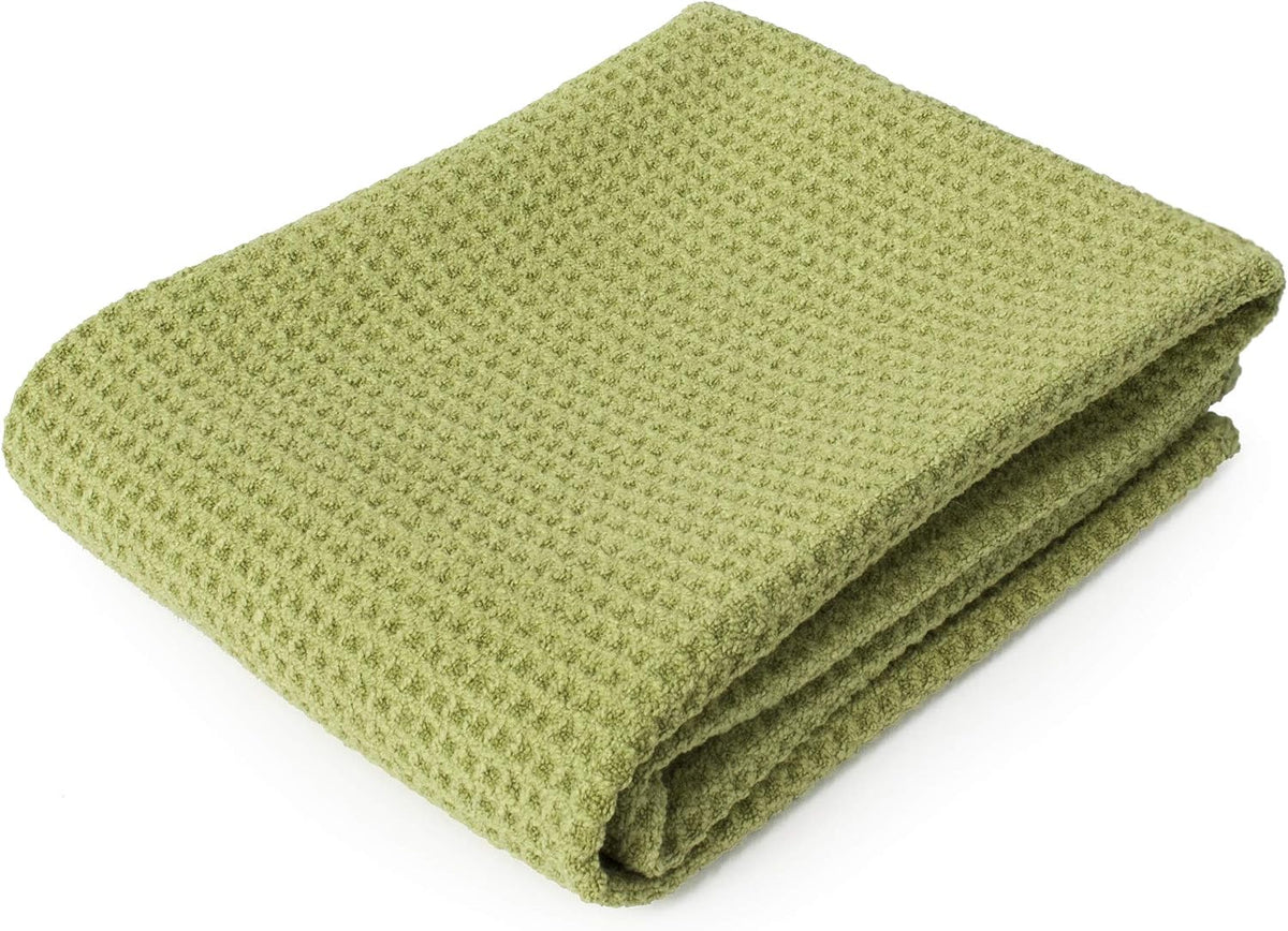 ECP Equine Comfort Products waffle weave wipe down cloth front view olive