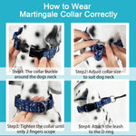 Fidohug high density soft nylon martingale collar size adjustment view