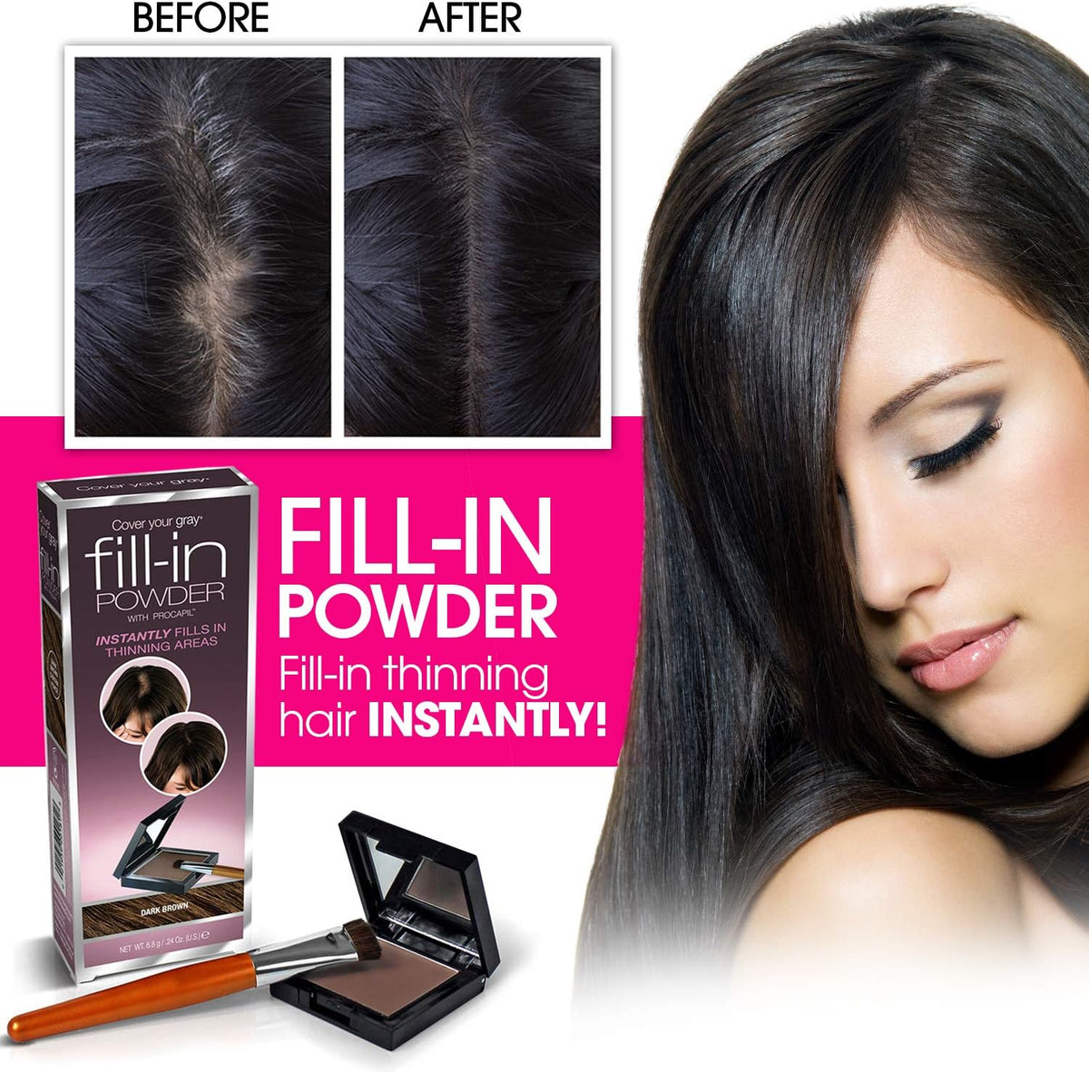 Cover Your Gray Fill In Powder - Dark Brown - Image 7