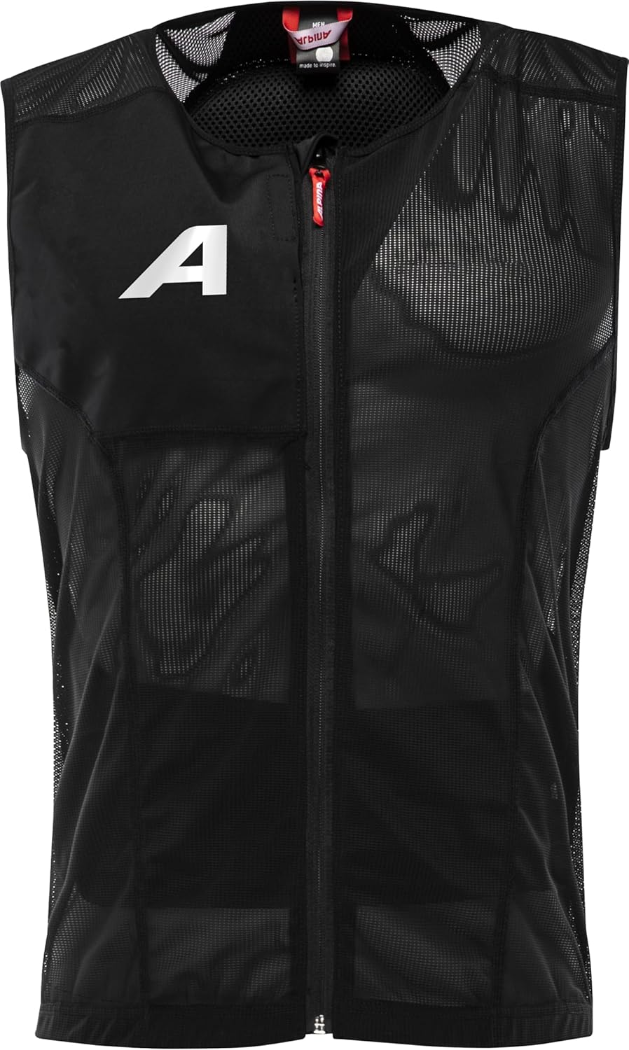 Alpina Proshield back protector vest for men in black front view