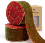 Keypan cinnamon velvet ribbon front view roll packaging