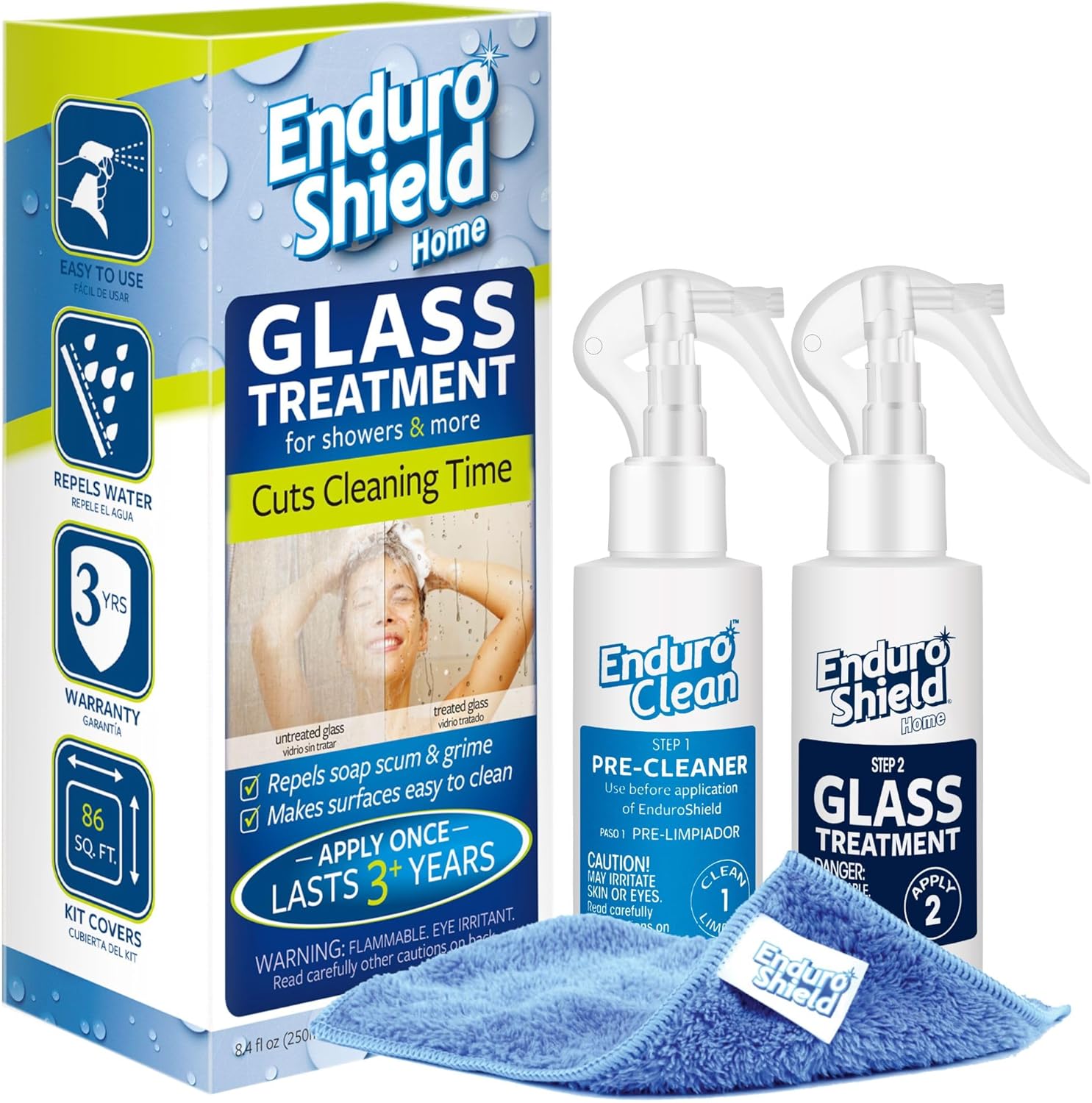 EnduroShield Glass Treatment Kit front view for shower glass protection