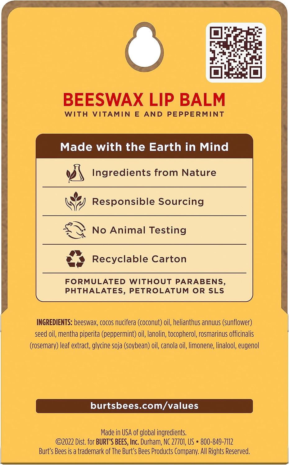 Burt's Bees Lip Balm - Original Beeswax, Lip Moisturizer With Responsibly Sourced Beeswax, Tint-Free, Natural Origin Conditioning Treatment, 2 Tubes, 0.15 oz. - Image 12