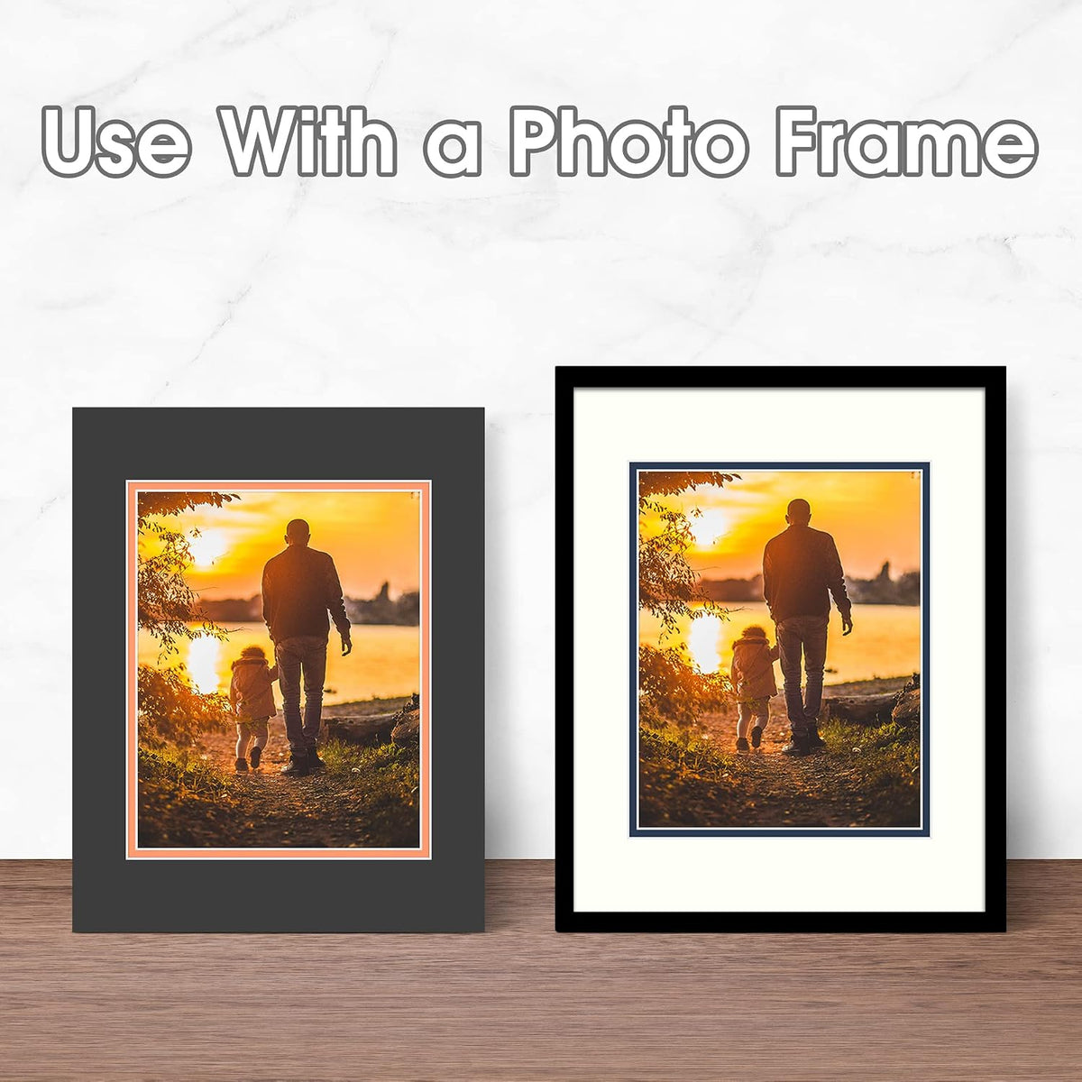 Golden State Art 8x10 photo mat layered border detail