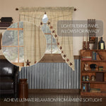 VHC Brands Abilene Star prairie curtain panel drawstring detail