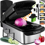 Fullstar Pro Original Vegetable Chopper & Spiralizer, Kitchen Prep Tool | 4 in 1 Veggie Slicer, Onion & Fruit Cutter with Sharp Stainless Steel Blades & Container, All-in-One Food Prep Tool (White) - Image 10