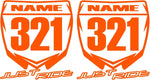 Just Ride Motocross Number Plate Replica Decal Stickers YZ set of two pieces