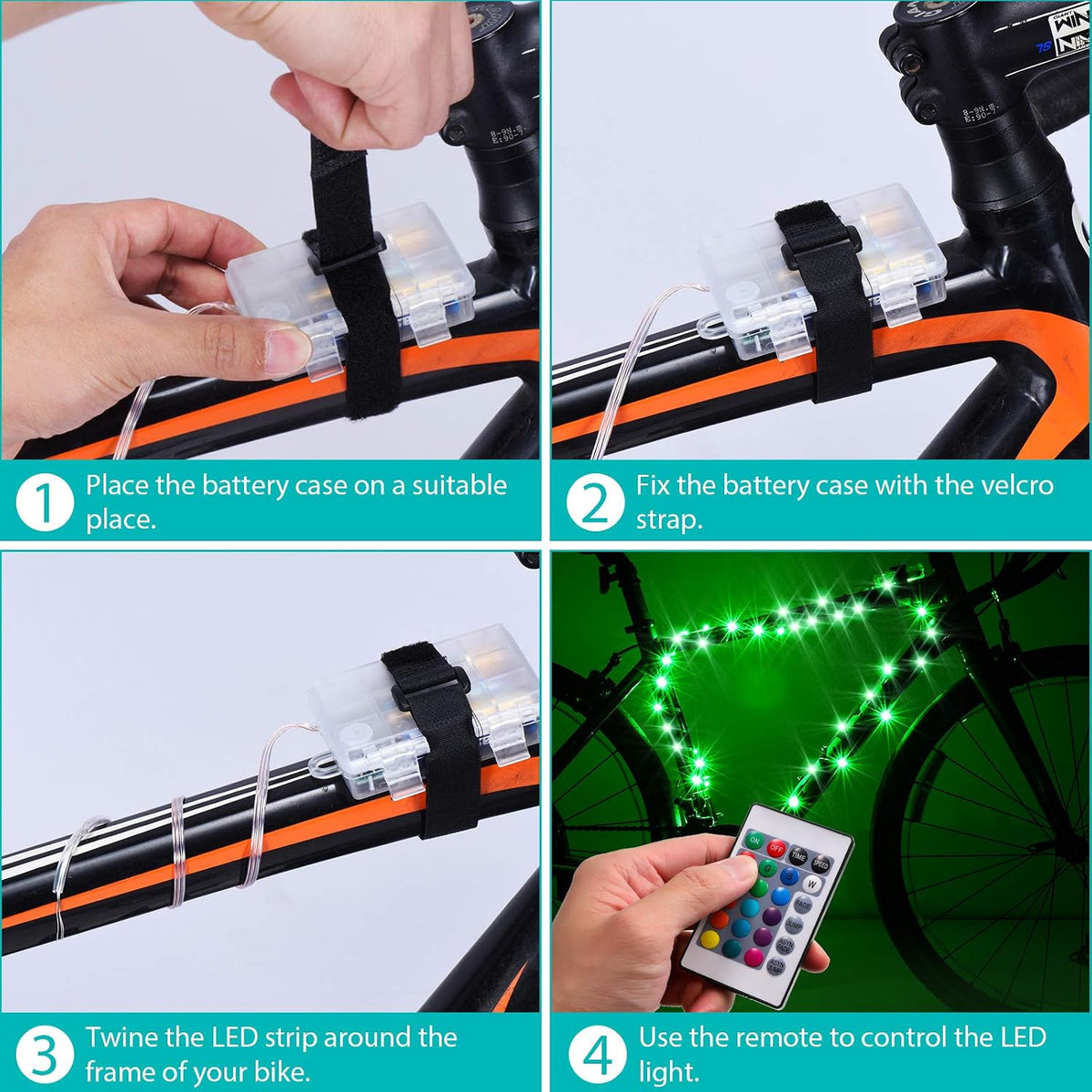 Waybelive waterproof bicycle tire lights illuminated