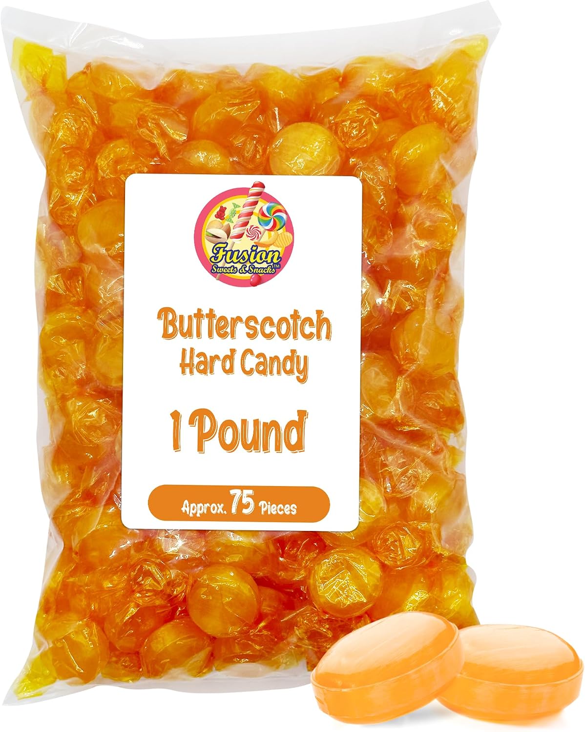 Fusion Sweets And Snacks candy bag on a wooden table