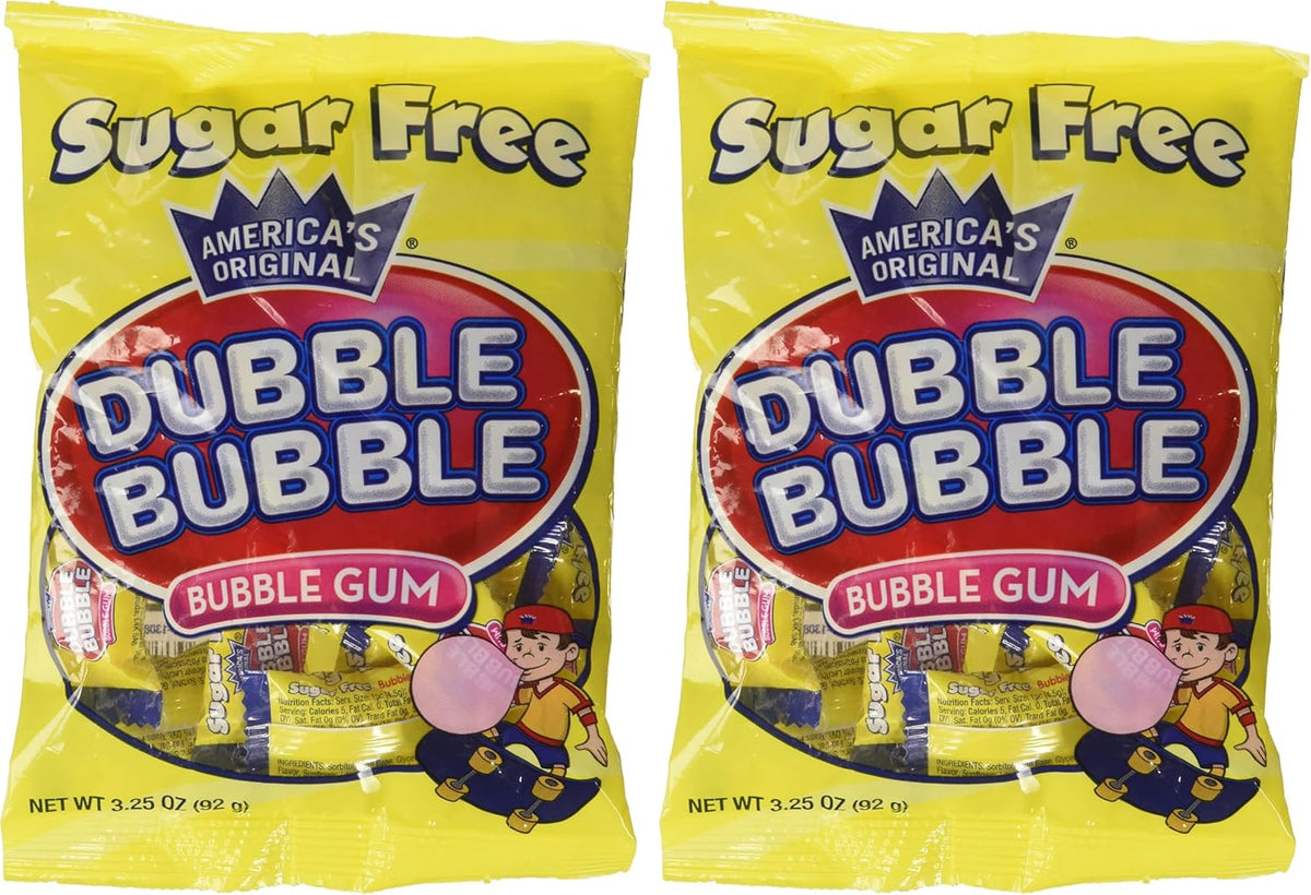 Dubble Bubble sugar free nutrition and ingredients label