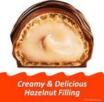 Back label of Kinder imported chocolate bites displaying nutritional information.