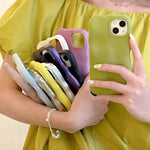 LALASAM solid color case wavy edge detail