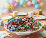 Individually Wrapped Color Foil Chewy Toffees Serving Bowl Arrangement