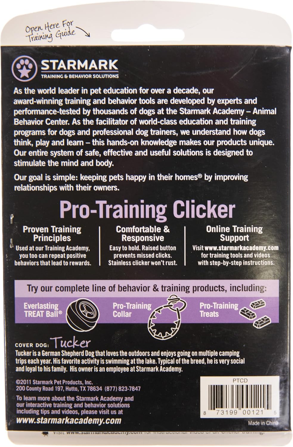 StarMark pet clicker highlighting raised button design
