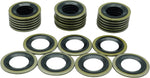 Complete set of metal rubber seal washers