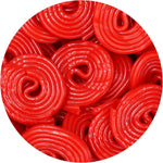 The Hampton Candy Company Broadway Strawberry Wheels Licorice Candy front view pack