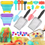 Huitem 19 piece beach sand toy set front view