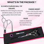 Premium Japanese alloy steel dog shears with the heart shaped gem accent on the pivot.