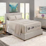 Nestl California King Bed Sheet Set - Off White - 4-Piece Extra Deep Pocket | Instantly Soft, Night-One Ready (No Wash Required). Fits Extra Deep Pockets up to 24 Inches, 360-Degree Elastic Grip - Image 15
