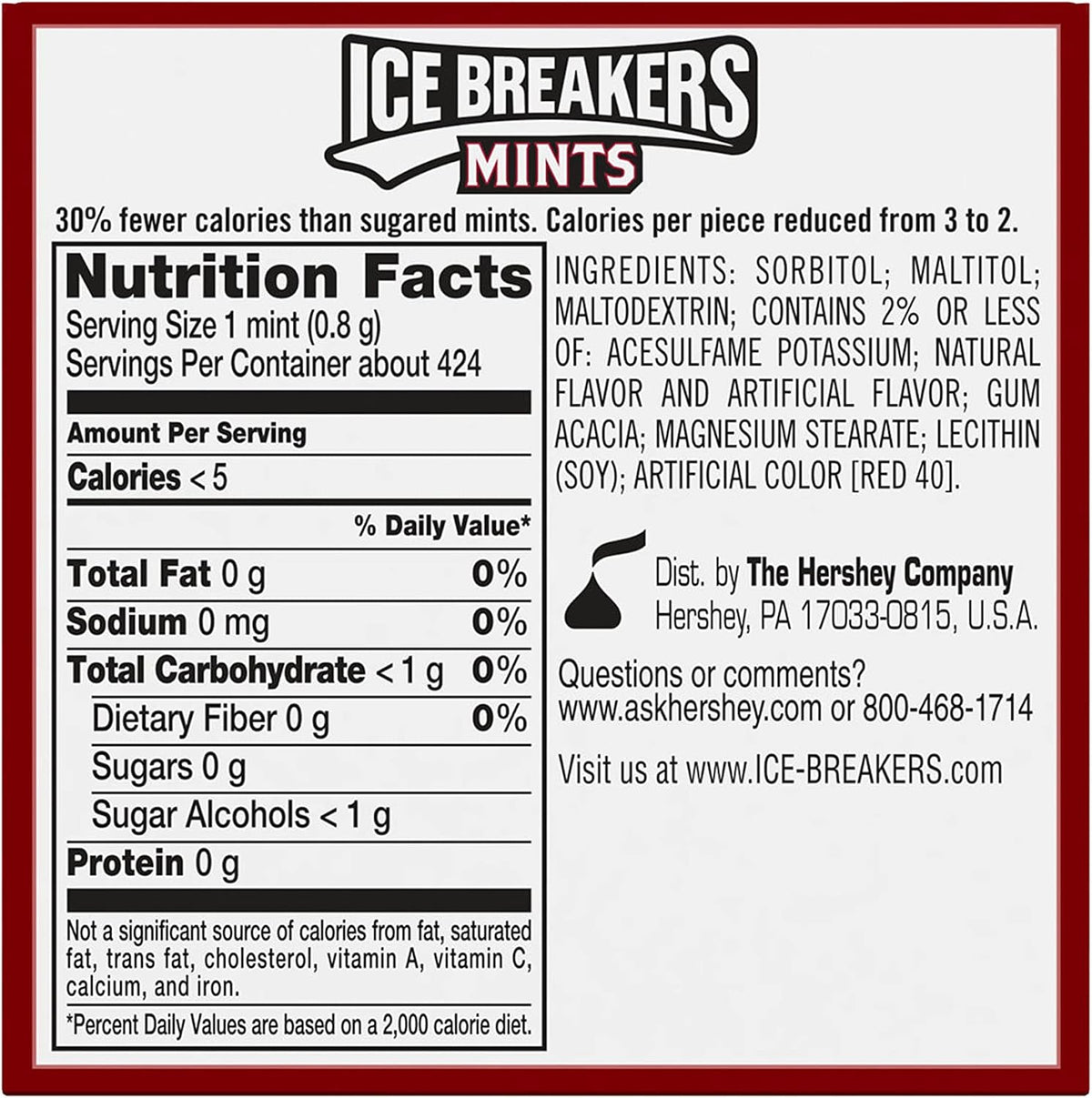Ice Breakers Cinnamon Sugar Free Mints Tins, 1.5 oz (8 Count) - Image 2