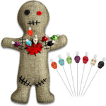 Kathfly 8 Pcs Voodoo Doll Set 7" Voodoo Horror Doll with 7 Pcs Skull Pins Creepy Ghost Dolls Revenge Stress Relieving Inspirational Positive Ornament Gift for Friend Coworkers Birthday Gifts(Purple) - Image 8