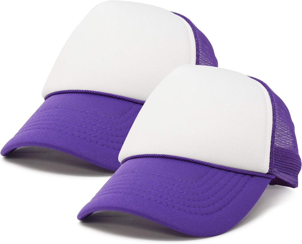 DALIX Two Tone Blank Trucker Hats Caps (2 for 1) - Image 10