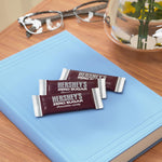 Keto friendly imported Hershey's chocolate bars display on table
