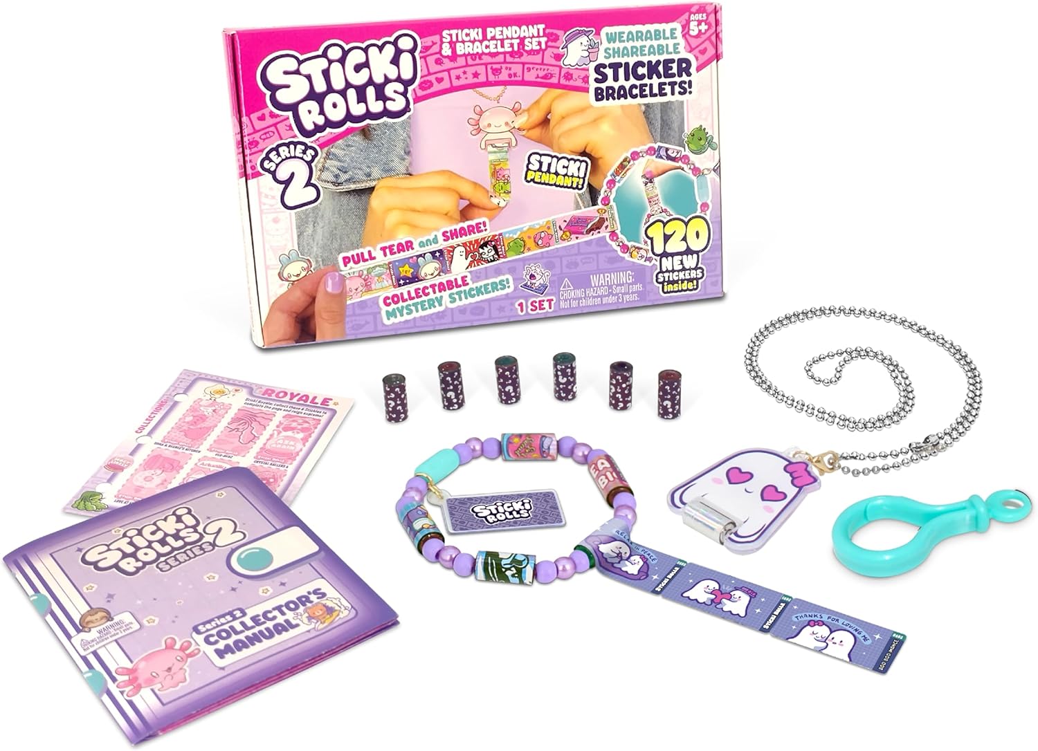 Sky Castle Sticki Rolls Pendant Pack front view showcasing the Booboo character sticker dispenser and packaging.