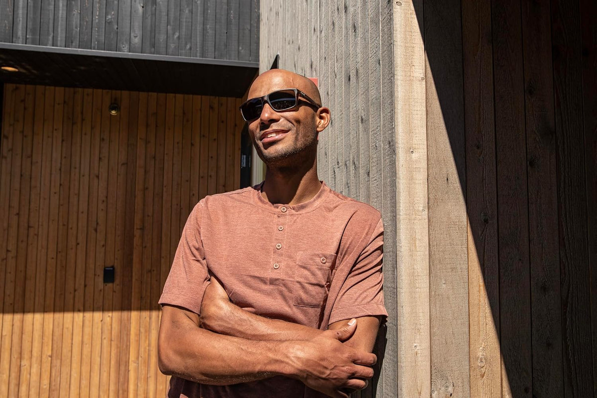 Suncloud Mayor sunglasses resting on flat surface