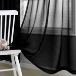 Pitalk black drapery panels folded in packaging