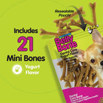 Small dog enjoying Fido Belly Bone dental treat